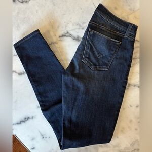 Hudson Krista Mid-Rise Super Skinny Jeans - Dark Wash - Size 28
